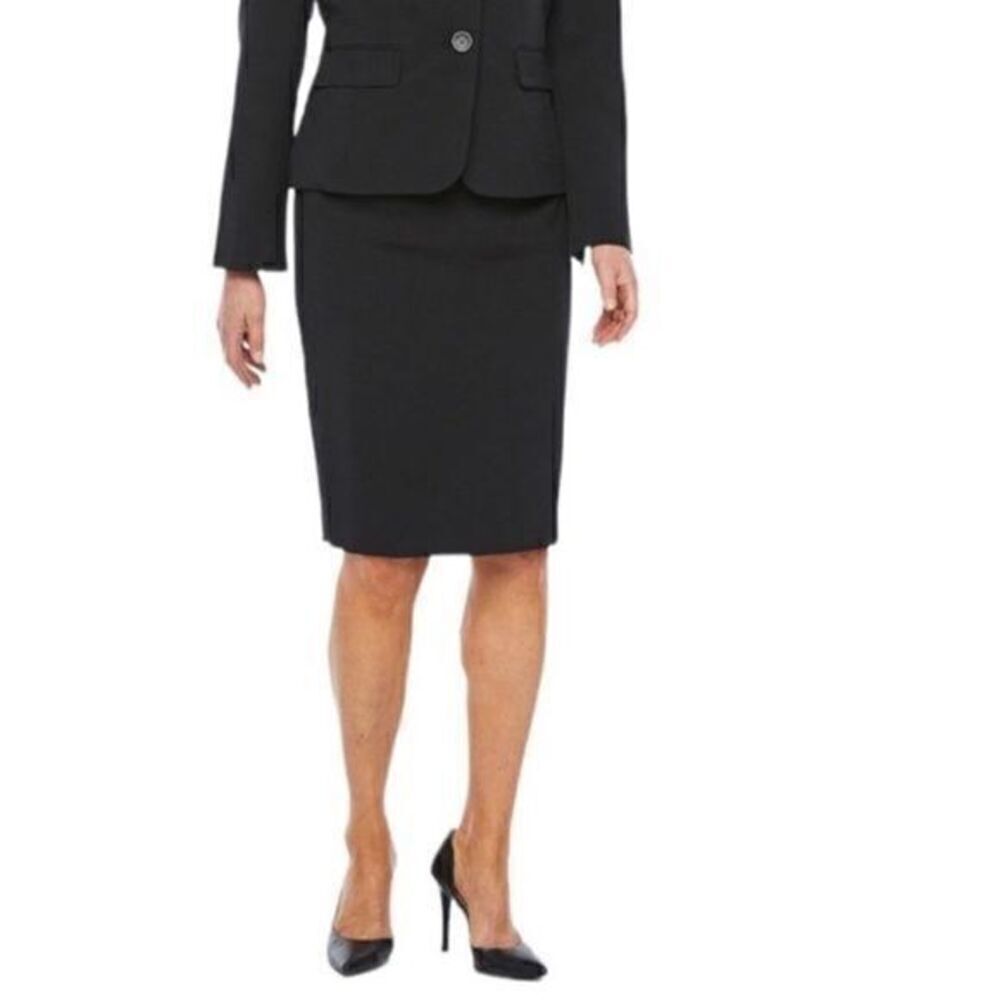 Le Suit Black Pencil Skirt Size 12